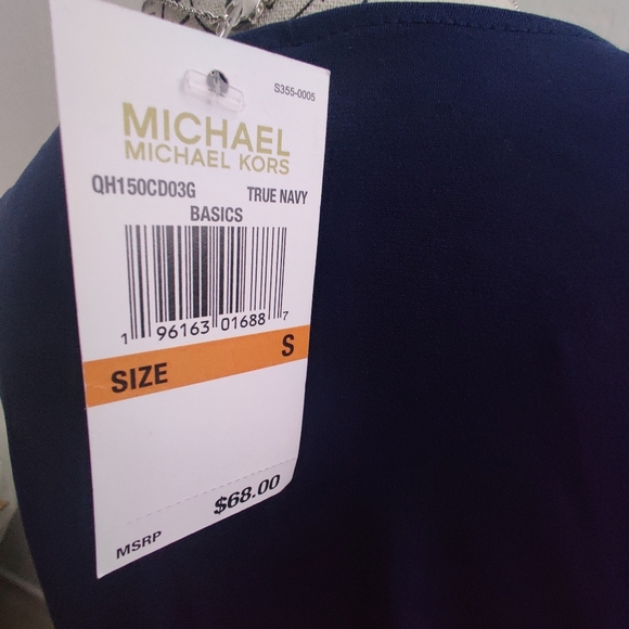 🆕 Michael Kors True Navy basics business casual office work Blouse_Small - Picture 5 of 8
